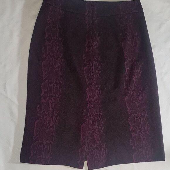 Calvin Klein 6 Purple Snakeskin Pencil Skirt - Picture 3 of 7
